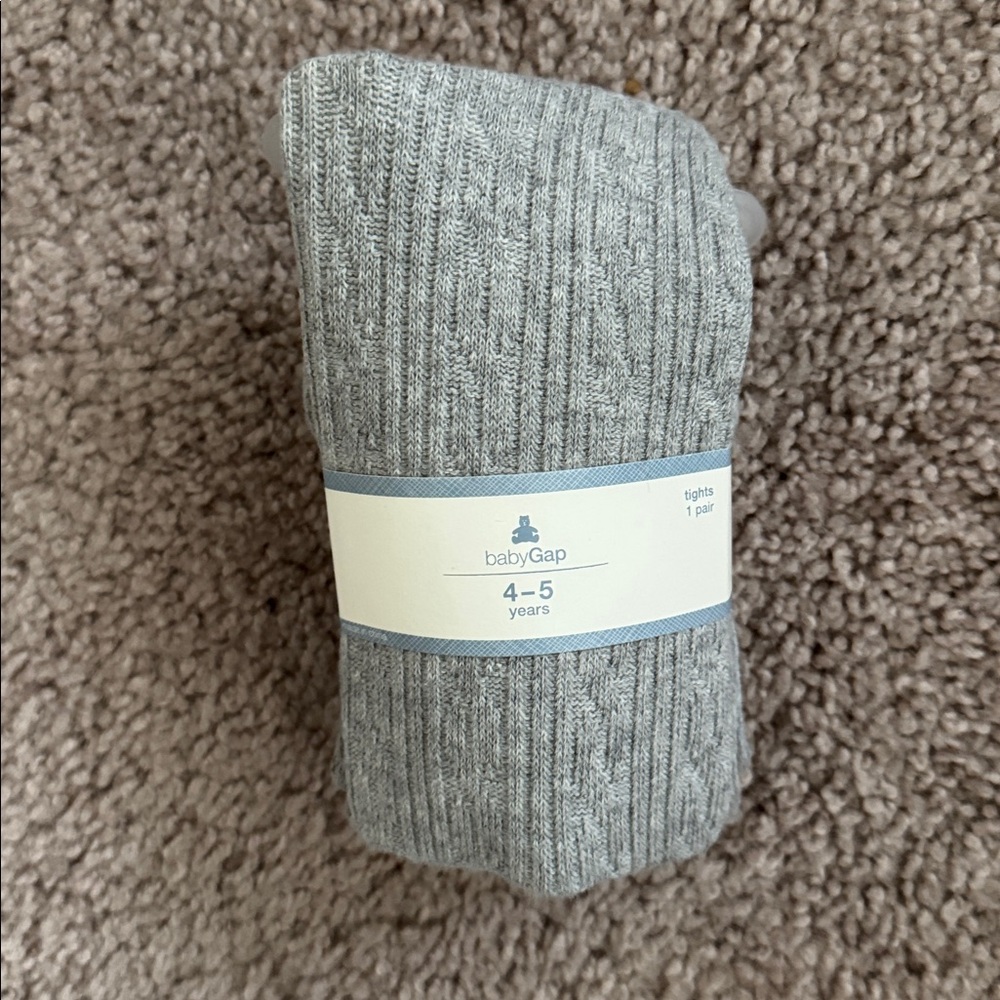 GAP Kids Gray Ribbed Tights